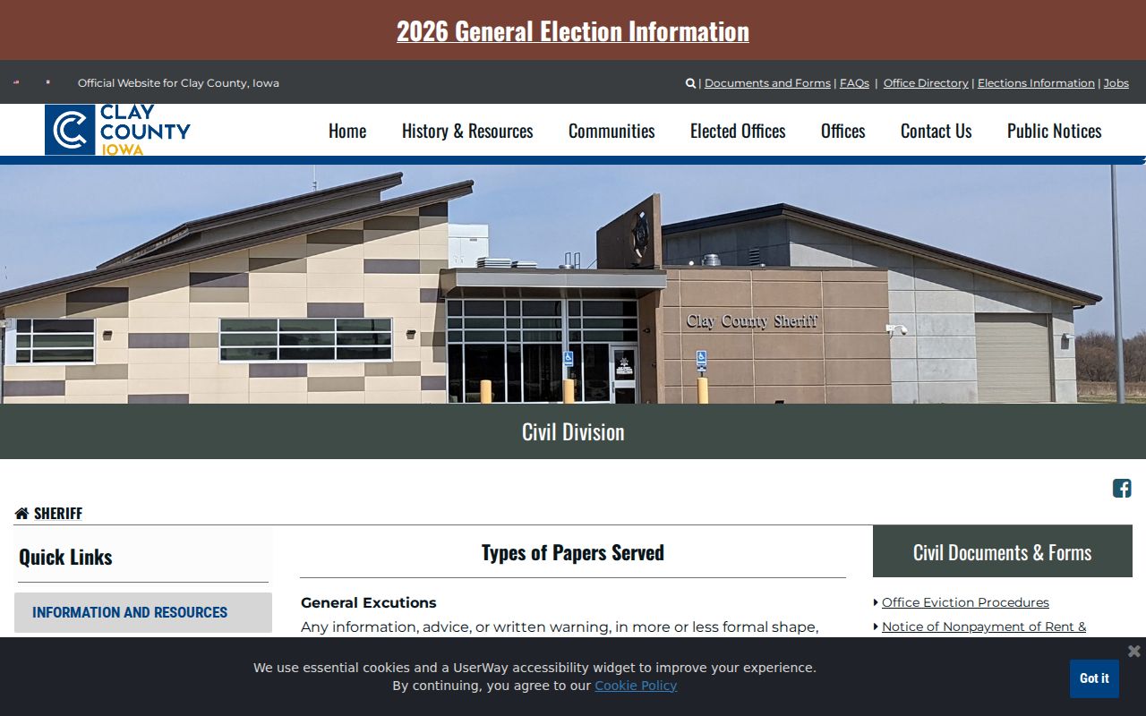 Clay County warrant lookup civil process distinction