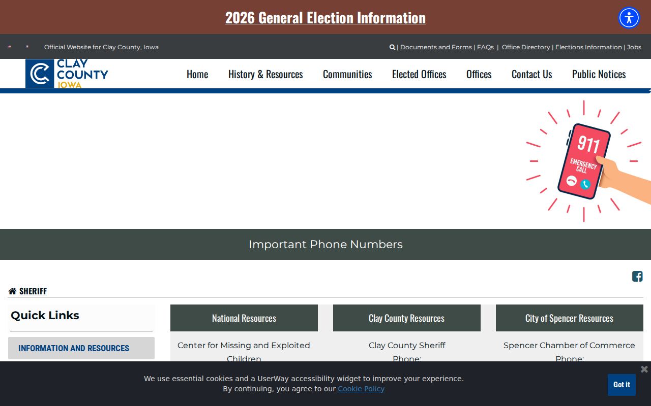 Clay County warrant lookup official Clerk Sheriff and Jail contacts