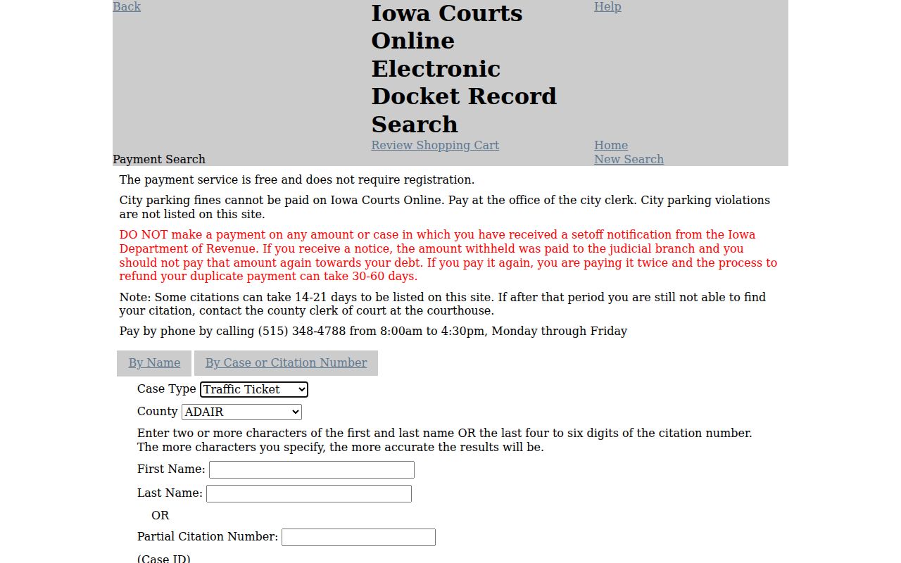 Clay County bench warrant payment search fields