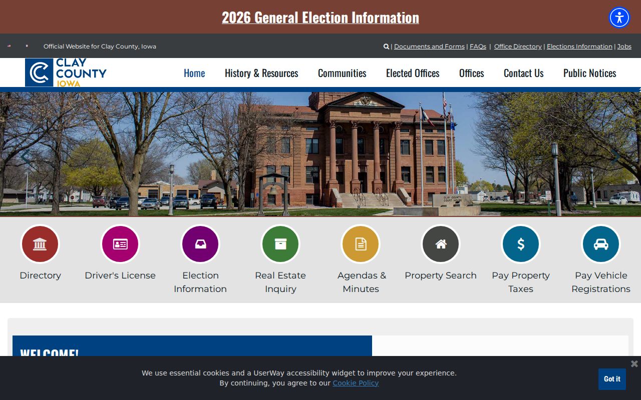 Clay County warrant records public service and records navigation
